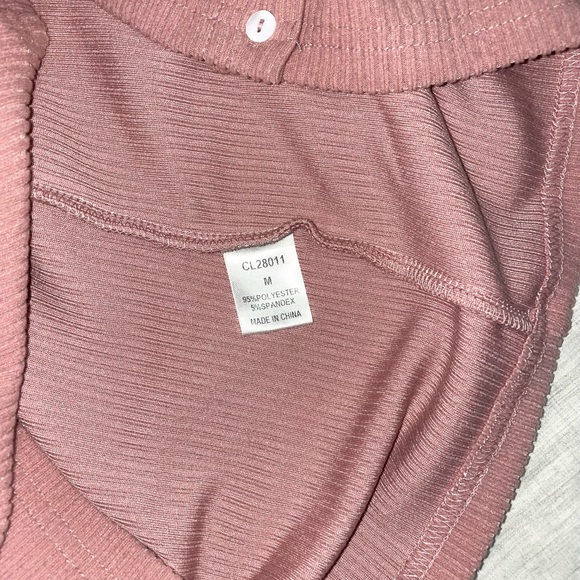 Mauve Pink Lily forget the rules ribbed button tank dress - Picture 3 of 5